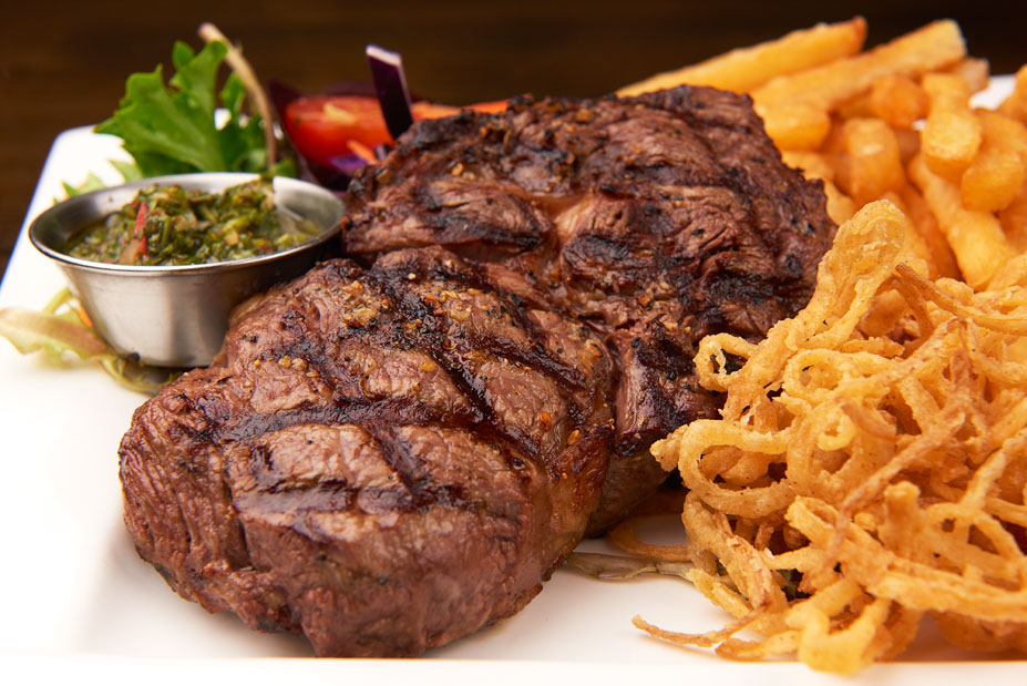 Order 12 oz. Steak and Fries food online from Mocha Burger store, New York on bringmethat.com