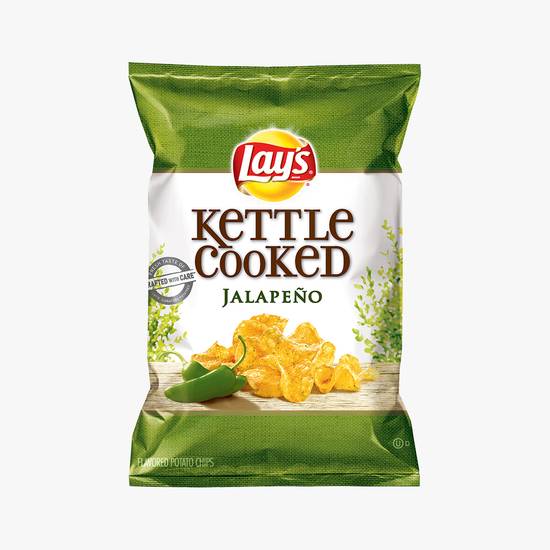 Order Lay's Kettle Cooked Jalapeño Potato Chips food online from Tucker Market & Deli store, Torrance on bringmethat.com