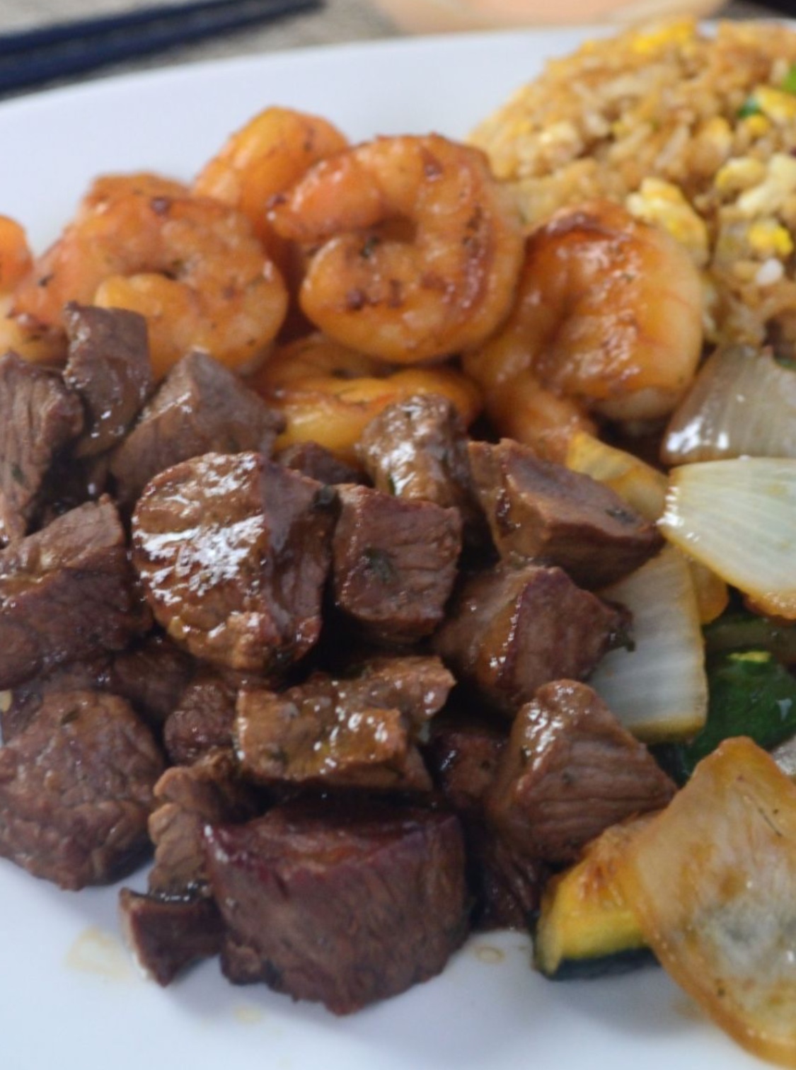 Order Steak & Shrimp Hibachi Entree Combo food online from Yummy Asian Bistro store, Fox River Grove on bringmethat.com