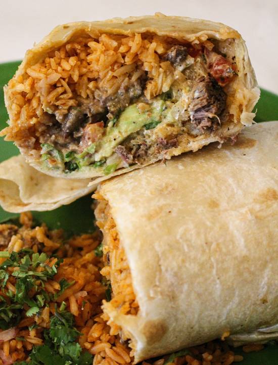 Order Super Burrito food online from Fat Rosies Taco & Tequila Bar store, Frankfort on bringmethat.com