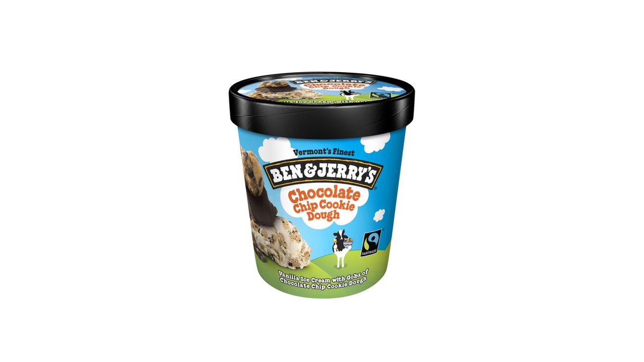 Order Ben & Jerry's Chocolate Chip Cookie Dough Pint food online from Rebel store, Las Vegas on bringmethat.com