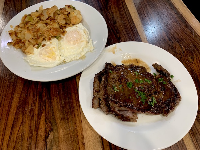 Order 3 Eggs any style with Steak food online from Silver Spoon Diner store, Queens on bringmethat.com