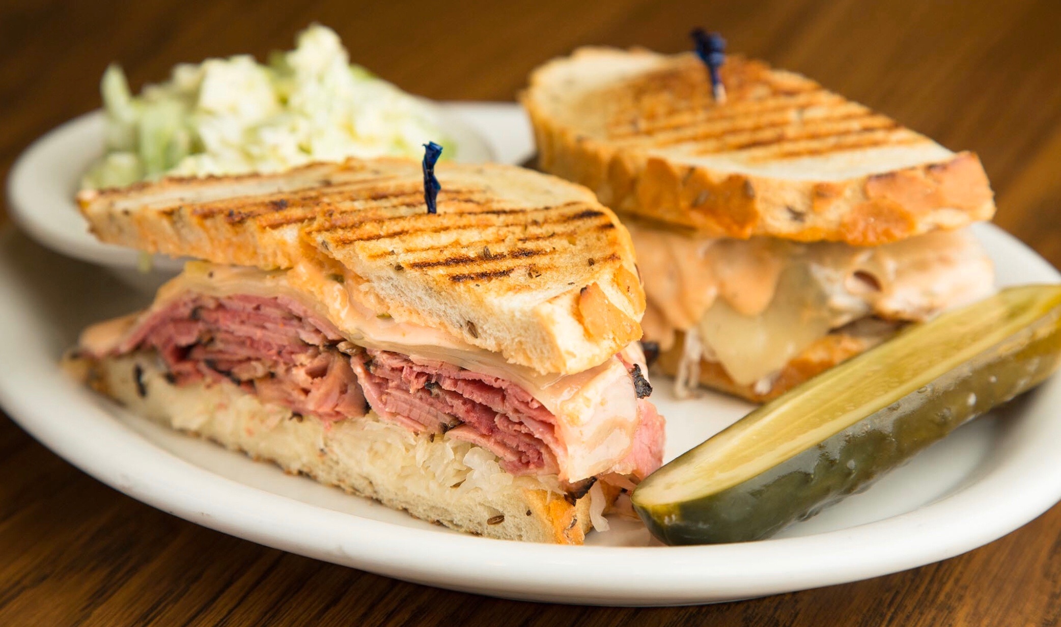 Order Pastrami Reuben Sandwich food online from The Dugout store, Ossining on bringmethat.com
