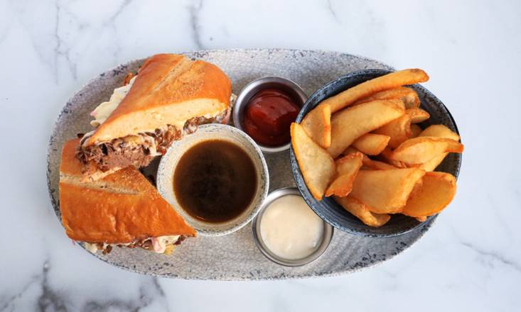 Order POT ROAST FRENCH DIP food online from Next Door American Eatery store, Boulder on bringmethat.com