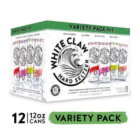 Order White Claw Hard Seltzer Variety Pack No.1  12 Pack 12oz Can food online from Brews And Bites store, Irving on bringmethat.com