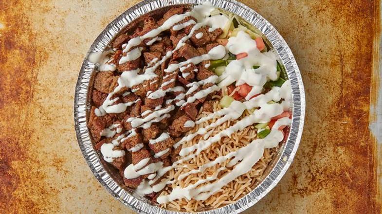 Order Lamb Over Rice food online from Naz's Halal Food To Go store, Brentwood on bringmethat.com