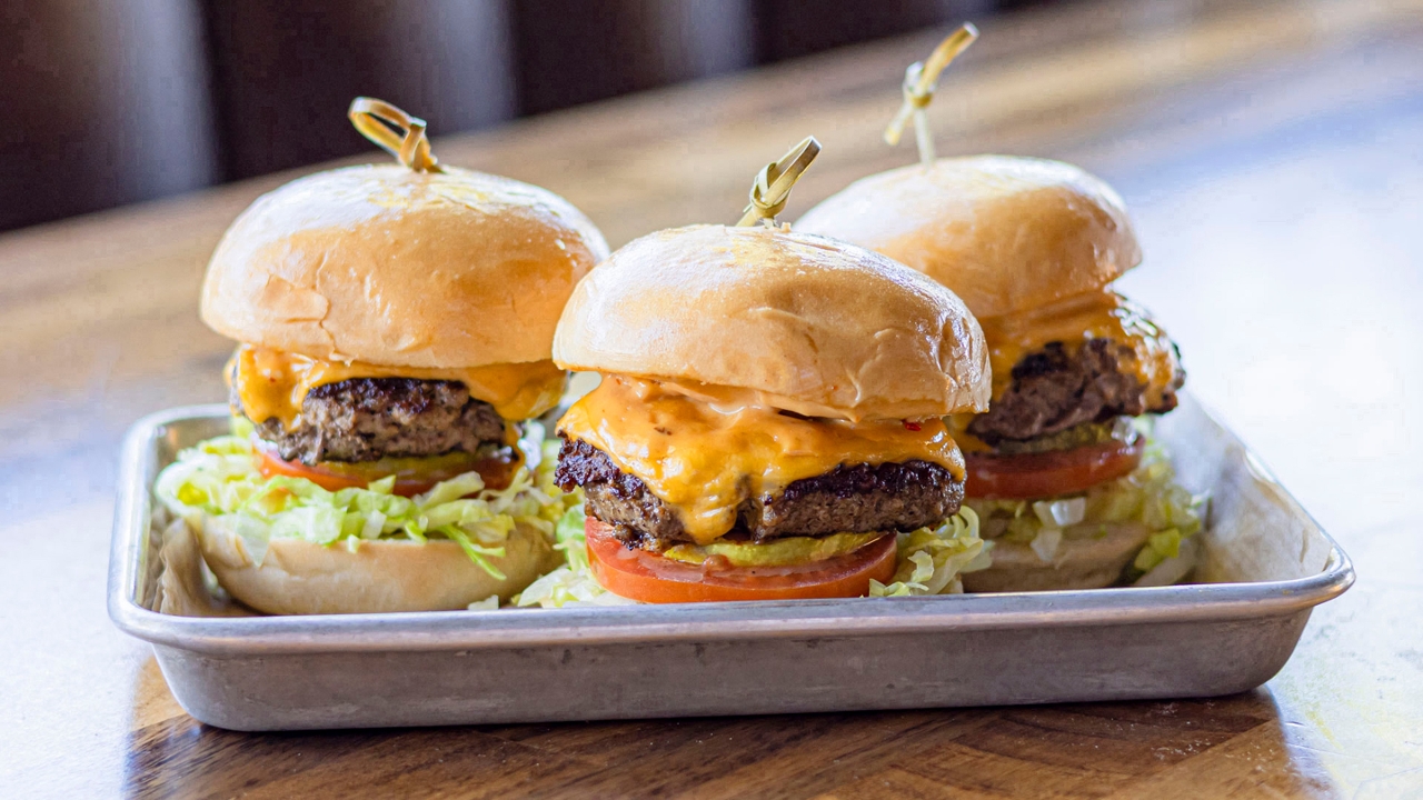 Order Wagyu Beef Sliders w/ Cheese food online from Stacked: Food Well Built store, Huntington Beach on bringmethat.com