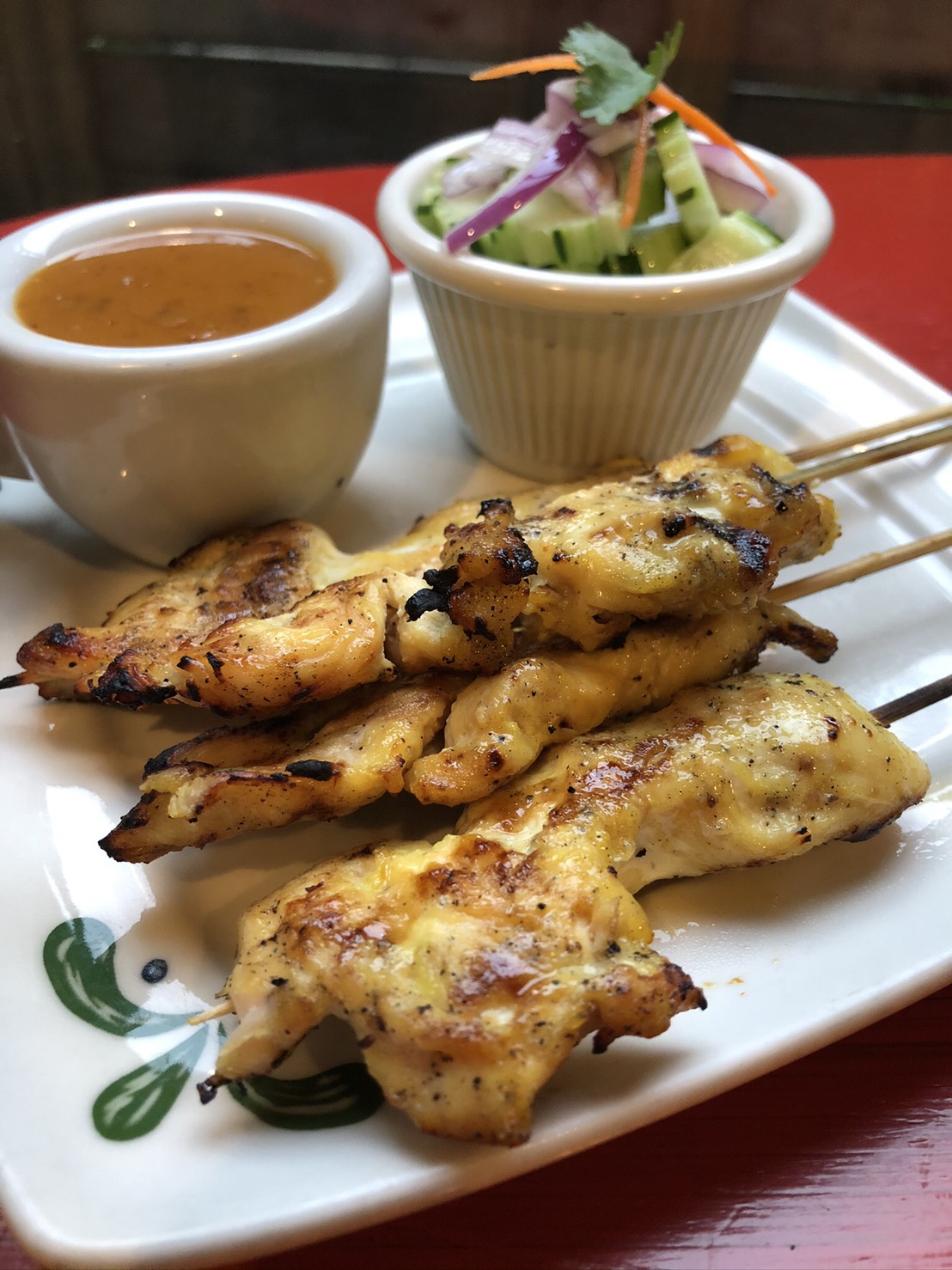 Order Chicken Satay food online from Real Thai Restaurant store, Chicago on bringmethat.com