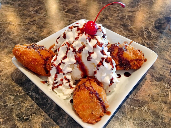 Order Fried Banana with Ice Cream food online from Chon Thai Food store, Chandler on bringmethat.com