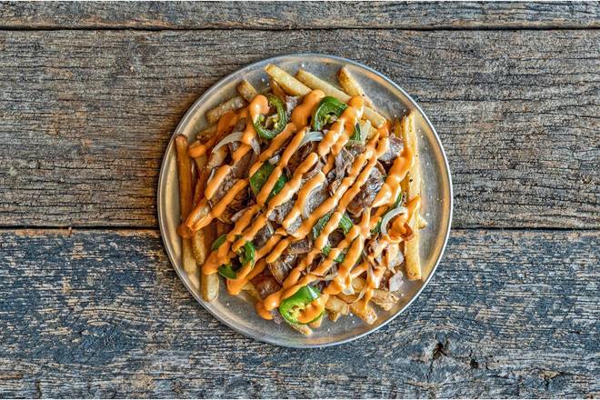 Order Buffalo Philly Fries (Limited Time Offer) food online from Native Grill & Wings store, Mesa on bringmethat.com