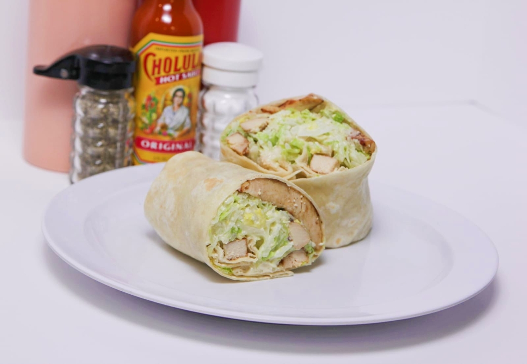 Order Chicken Caesar Wrap food online from Out of the Park Burgers store, Central Islip on bringmethat.com