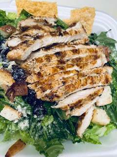 Order Grilled Chicken Caesar Salad food online from The Station Pizzeria store, Glenwood on bringmethat.com