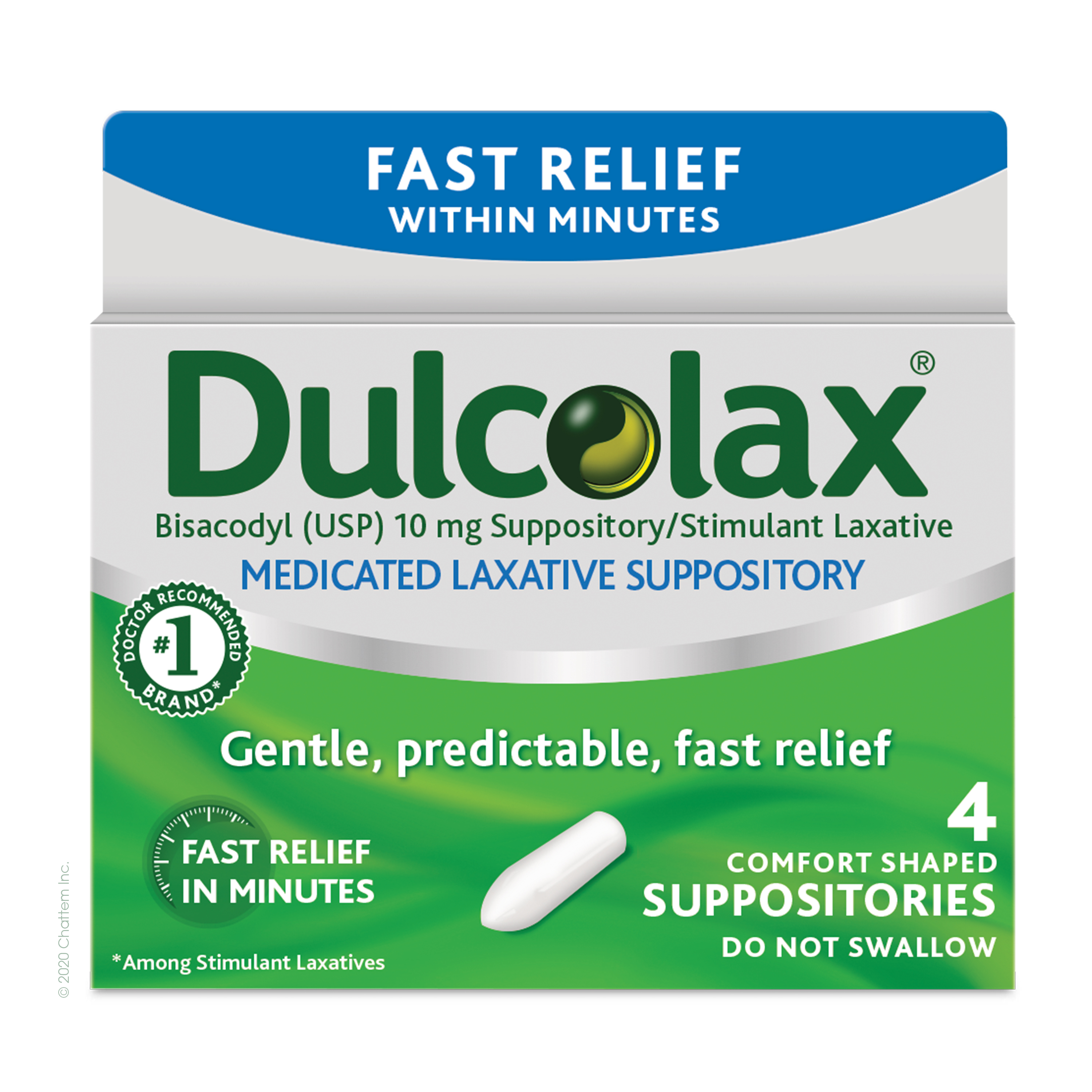 Order Dulcolax Medicated Laxative Suppository, Comfort Shaped - 4 ct food online from Rite Aid store, Redwood City on bringmethat.com