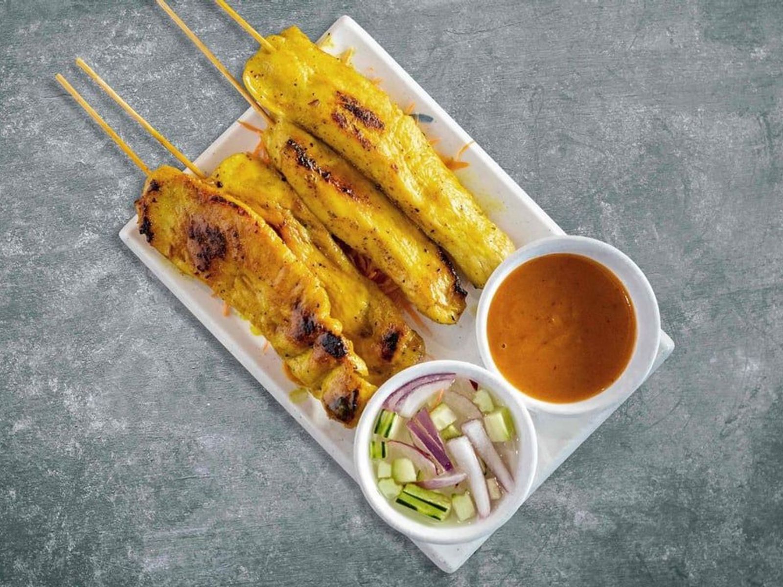Order Our Love is Here to Satay (Chicken Satay) food online from Come Thai With Me store, Dallas on bringmethat.com