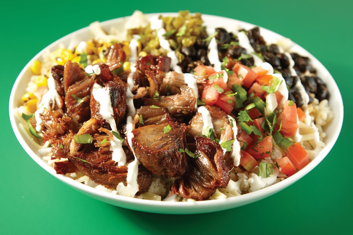 Order *NEW* Cravin' Carnitas. Bowl food online from Savage Burrito store, Chicago on bringmethat.com