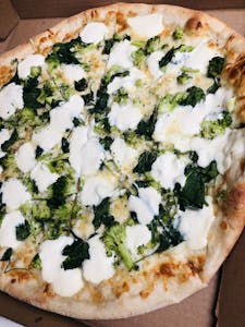 Order Large Bianca with Spinach food online from La Nonna Pizzeria store, North Plainfield on bringmethat.com