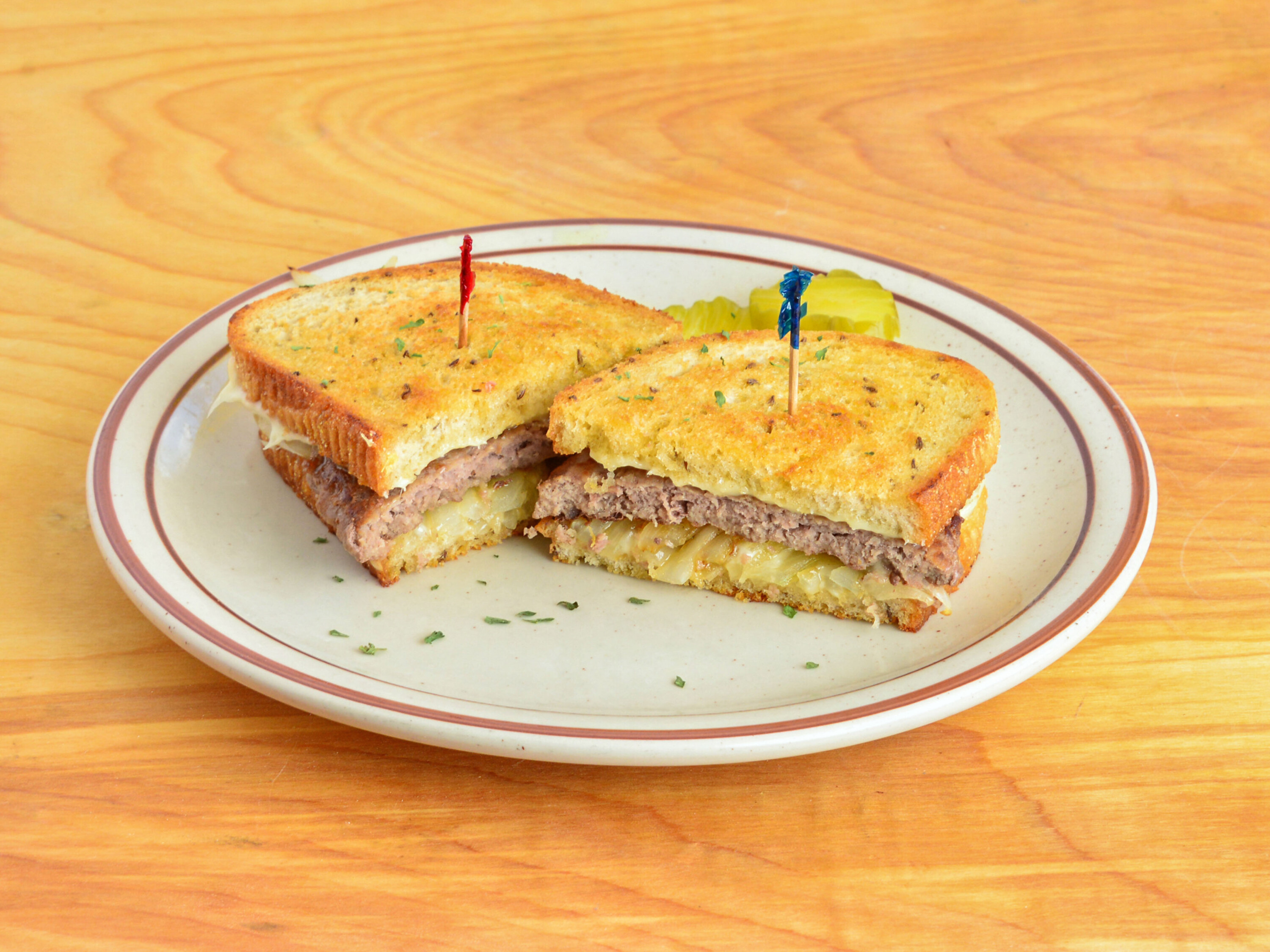 Order Patty Melt Burger food online from Sidewalk Cafe store, Painesville on bringmethat.com
