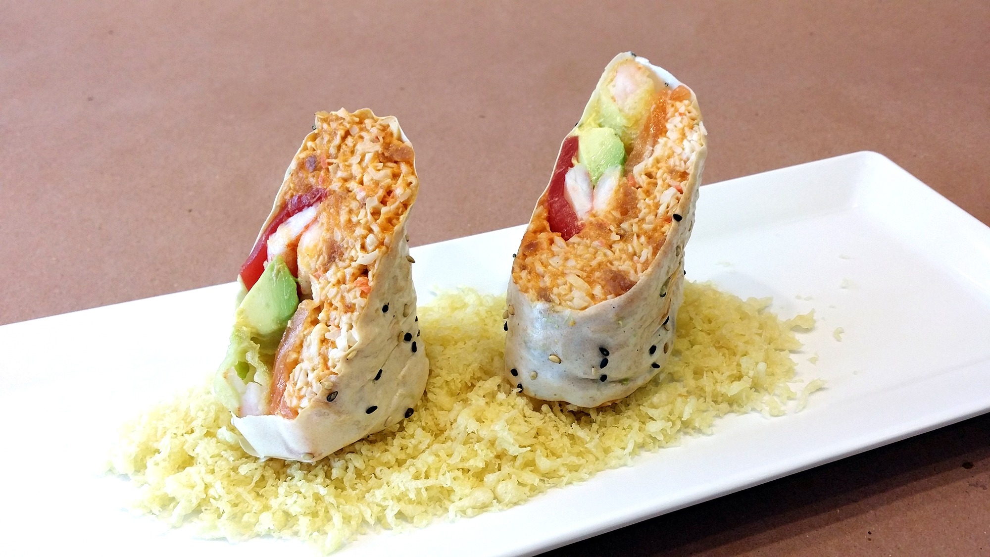 Order NR6. Burrito King Roll food online from Hoshi Sushi store, Fullerton on bringmethat.com