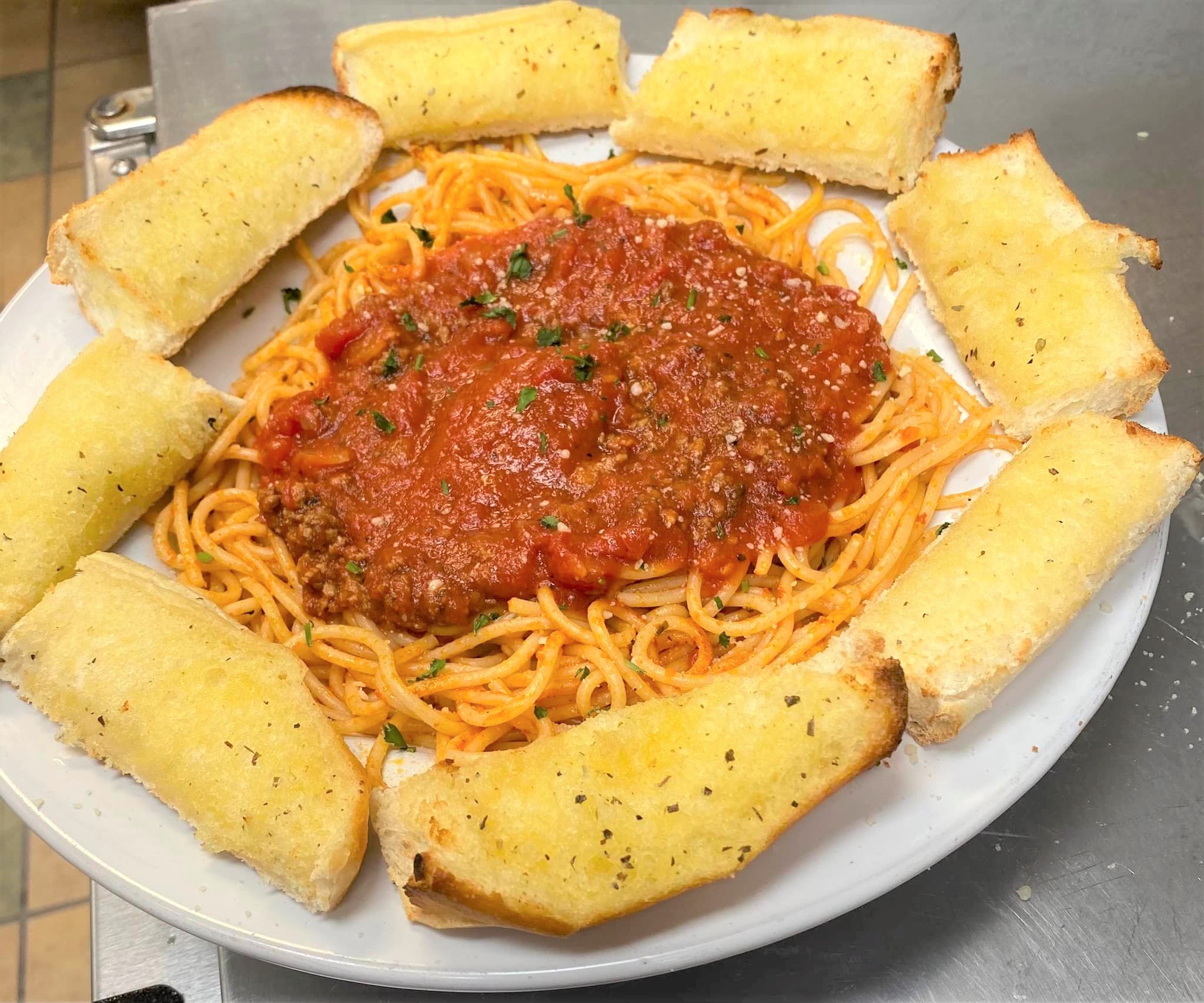 Order Pasta with Meat Sauce - Pasta food online from La Vista Italian Restaurant store, Spring Lake on bringmethat.com