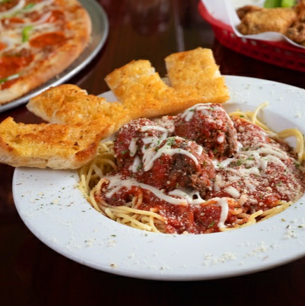 Order Spaghetti with Meatballs food online from Ian's Oven Pizza store, Hiram on bringmethat.com