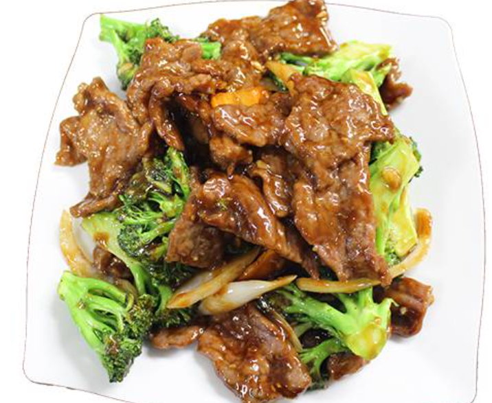 Order Broccoli Beef 芥兰牛 food online from Lin Express store, San Antonio on bringmethat.com