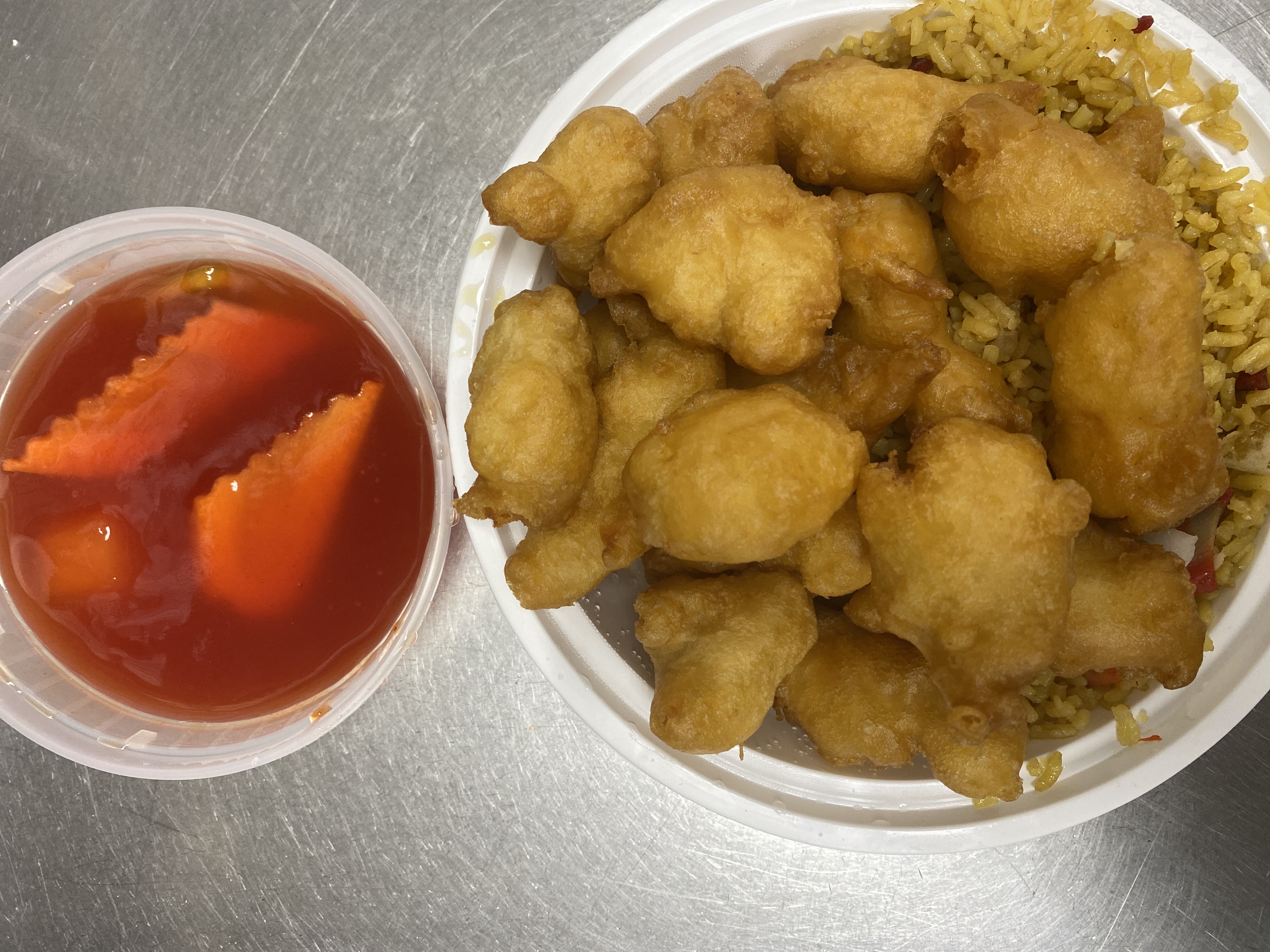 Order L11. Sweet and Sour Chicken Lunch Special food online from Fortune East store, Garden City Park on bringmethat.com
