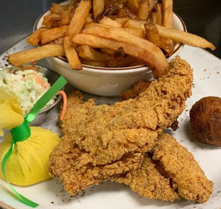 Order Haring's Fried Catfish Plate Dinner food online from State Fare Houston store, Sugar Land on bringmethat.com
