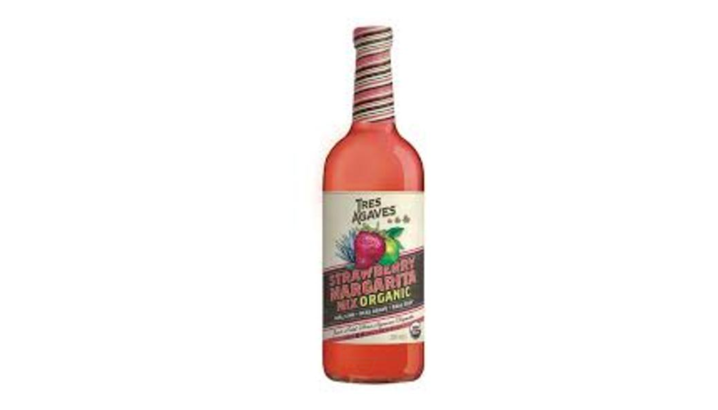 Order Tres Agaves Strawberry Margarita Mix - Organic 1L food online from Golden Rule Liquor store, West Hollywood on bringmethat.com