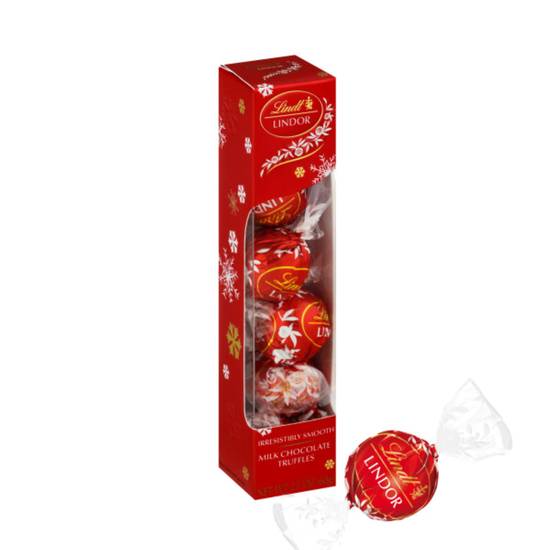 Order Lindt LINDOR Holiday Milk Chocolate Candy Truffles Favor Gift, 2.1 oz. food online from CVS store, CALHOUN on bringmethat.com