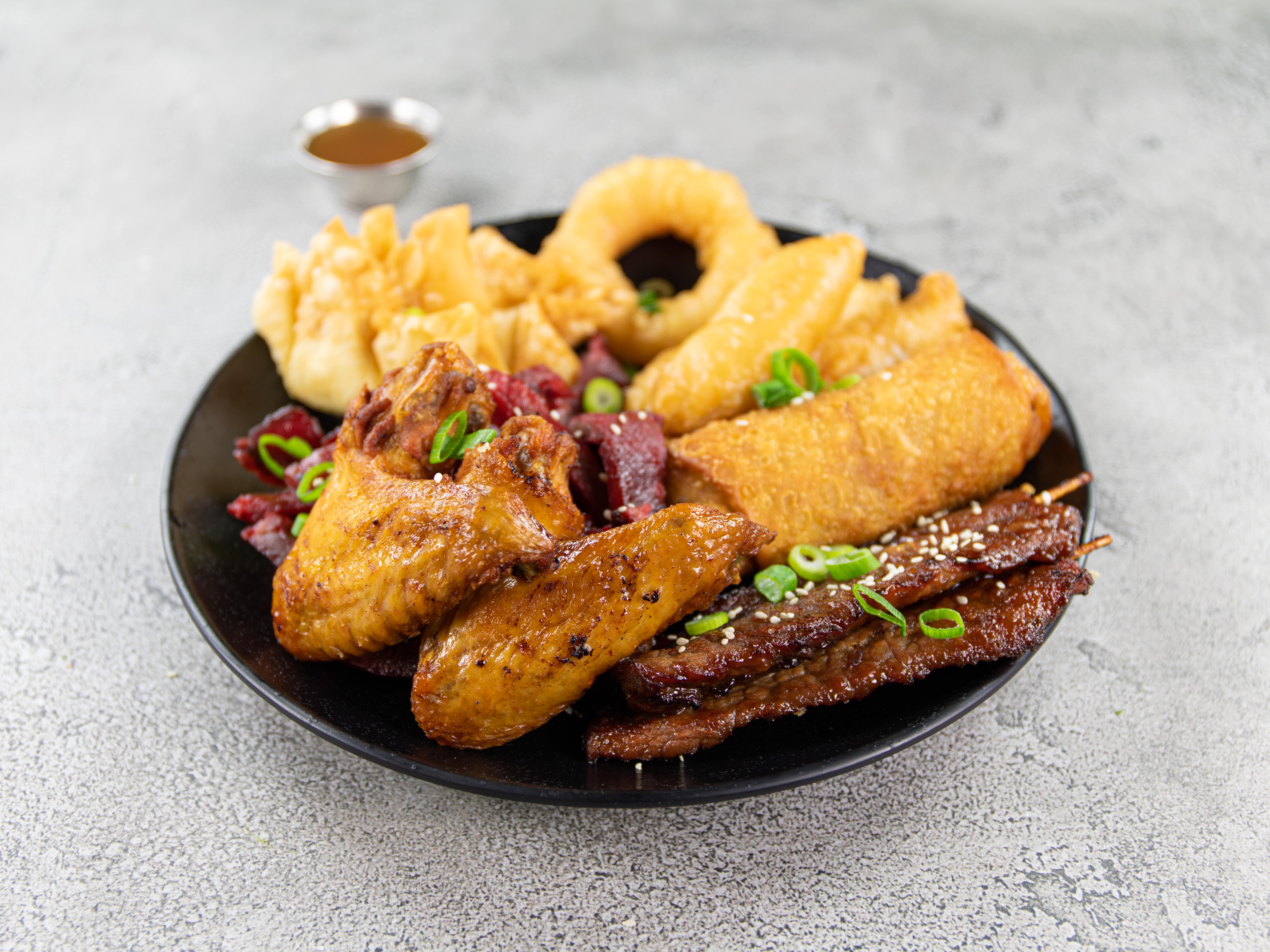 Order 1. Pu Pu Platter for 1 food online from Jasmine Cuisine store, Quincy on bringmethat.com