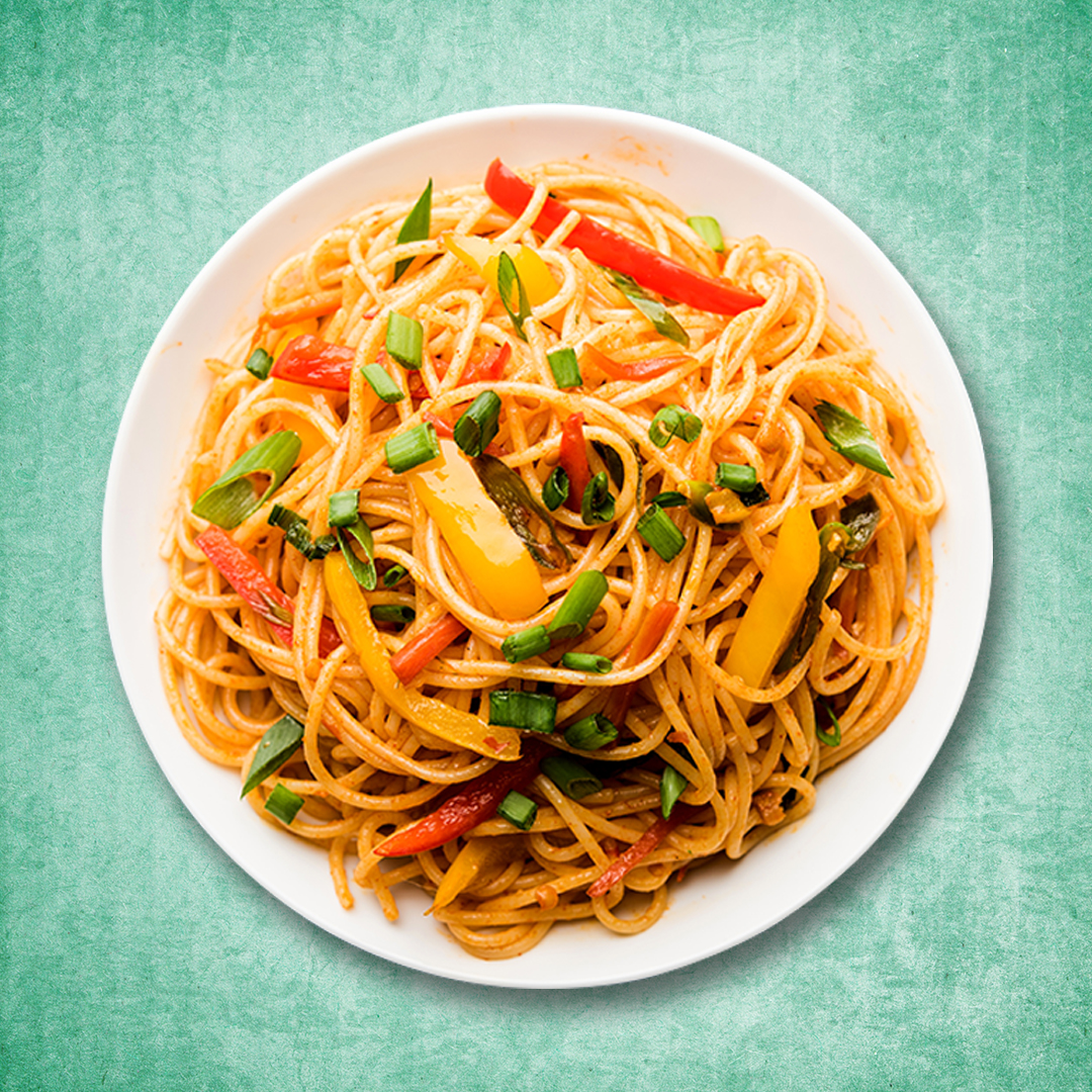 Order Fiery Vegetarian Noodles food online from Curry Wok store, Schaumburg on bringmethat.com