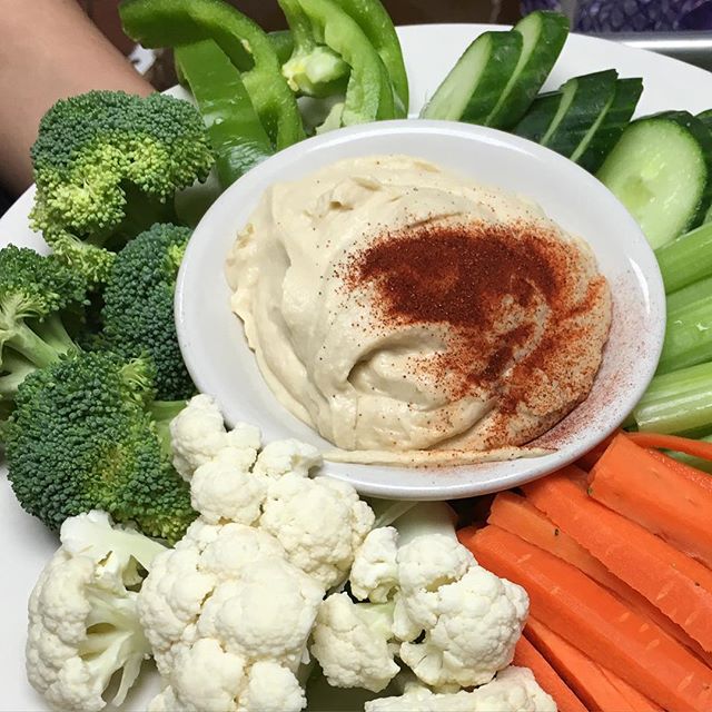 Order Hommus with Vegetables food online from Boukie Grill store, Royal Oak on bringmethat.com
