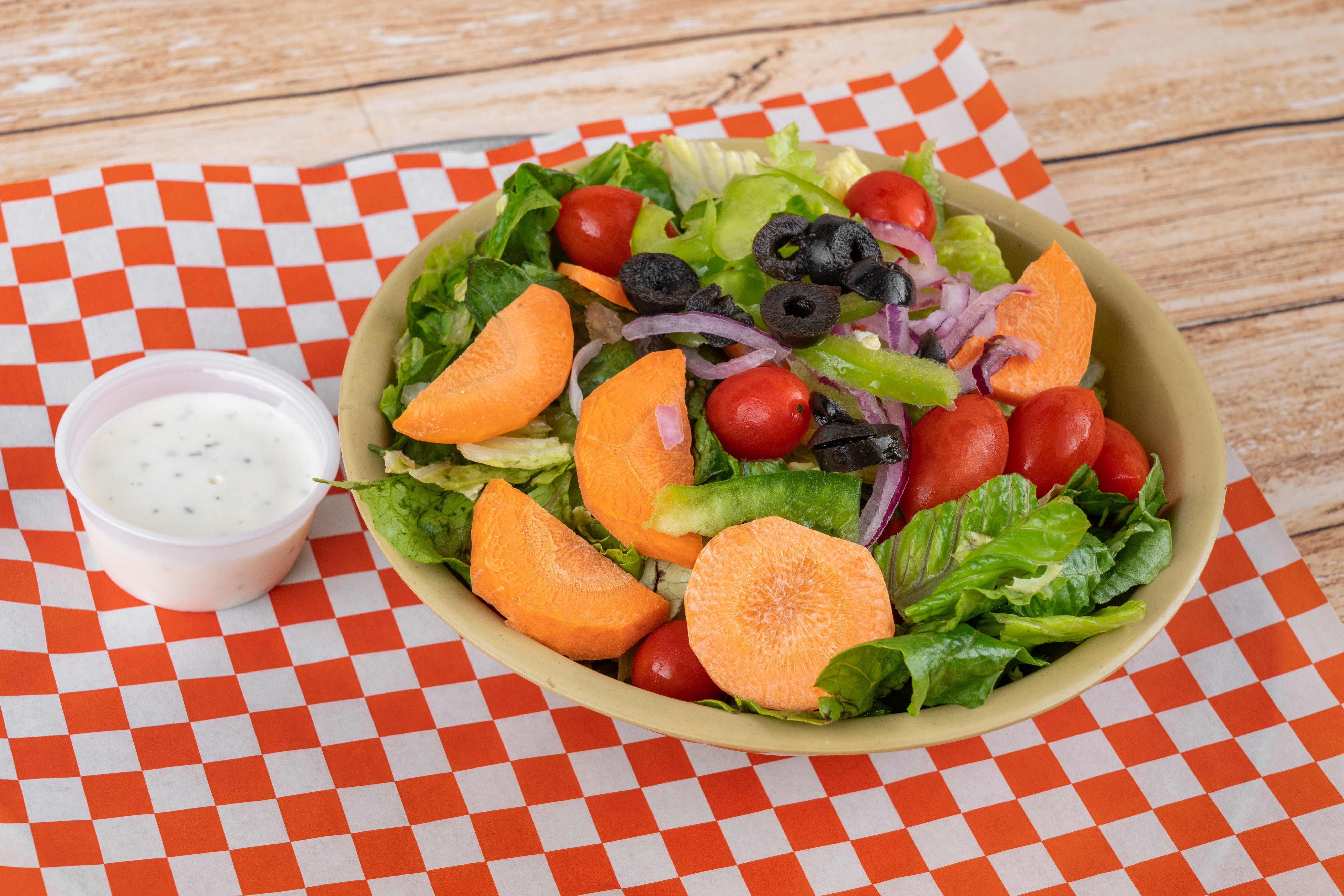 Order Garden Salad - Small food online from Two Guys Pizzeria store, Houston on bringmethat.com