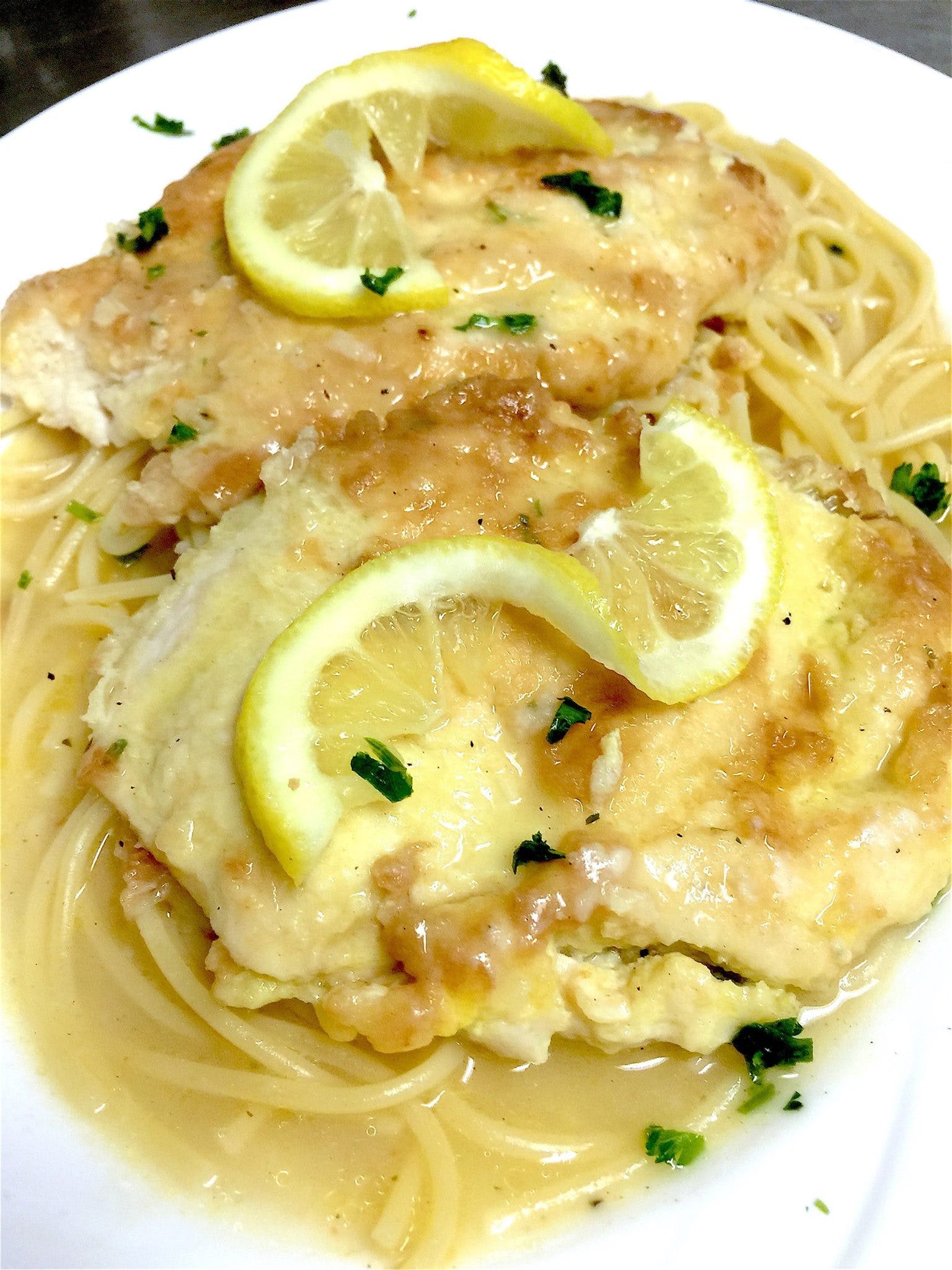 Order Chicken Francese - Entree food online from Sal's Pizza store, Wildwood Crest on bringmethat.com