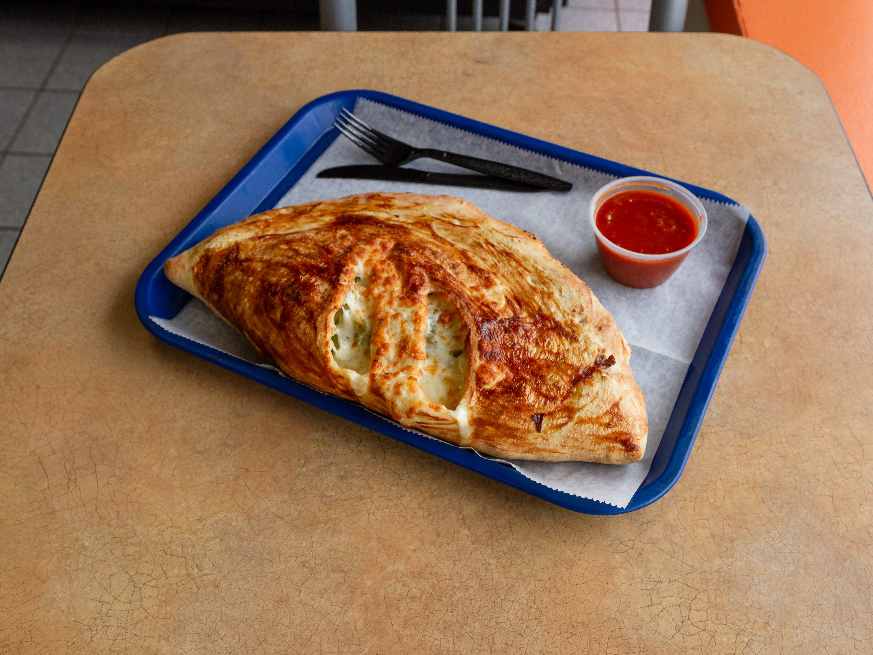 Order Hilltop Deluxe Calzone food online from Hilltop Pizza & Subs store, Nottingham on bringmethat.com