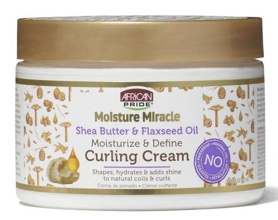 Order African Pride Moisture Miracle Shea Butter & Flaxseed Curling Cream food online from Temple Beauty Supply store, South Gate on bringmethat.com