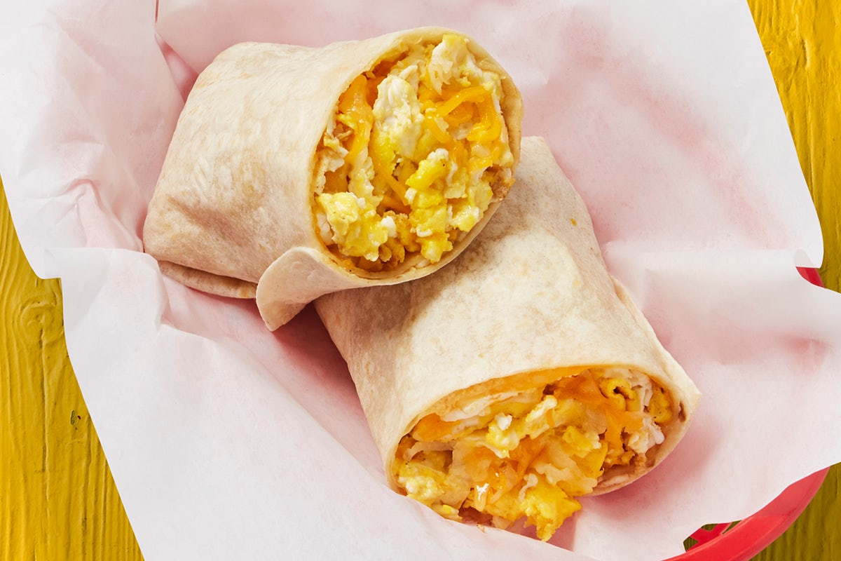 Order Egg & Cheese Burrito food online from Fuzzys Taco Shop store, Arlington on bringmethat.com