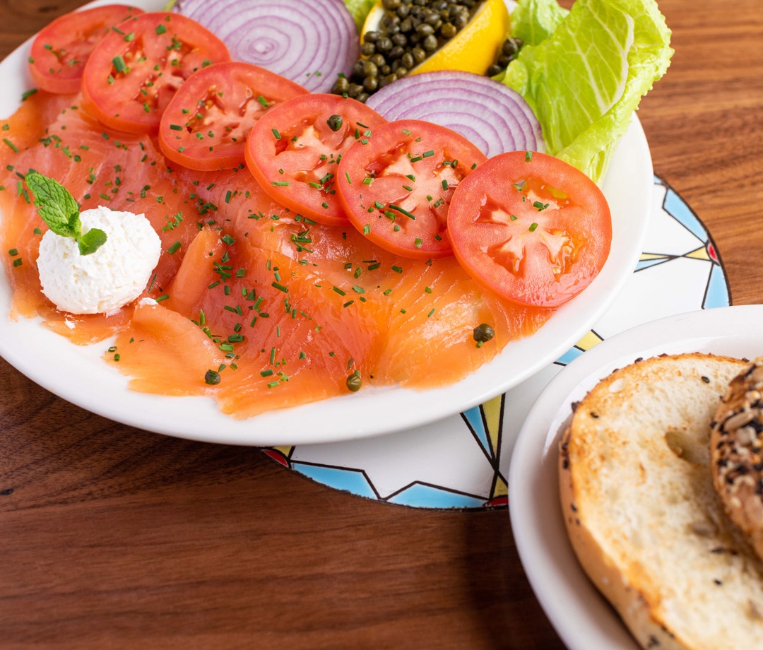 Order Smoked Salmon Plate food online from Urth Caffe store, Santa Monica on bringmethat.com