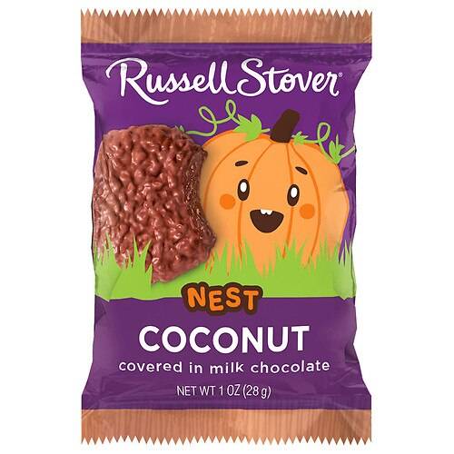 Order Russell Stover Halloween Coconut Chocolate Nest Coconut Covered in Milk Chocolate - 1.0 oz food online from Walgreens store, Newark on bringmethat.com