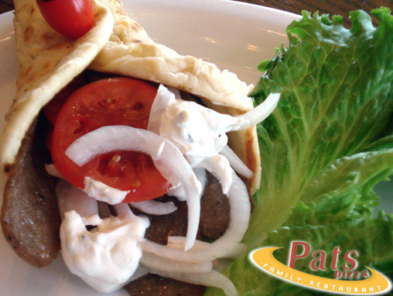 Order Gyro Platter food online from Pat Pizza Family Restaurant store, Wilmington on bringmethat.com