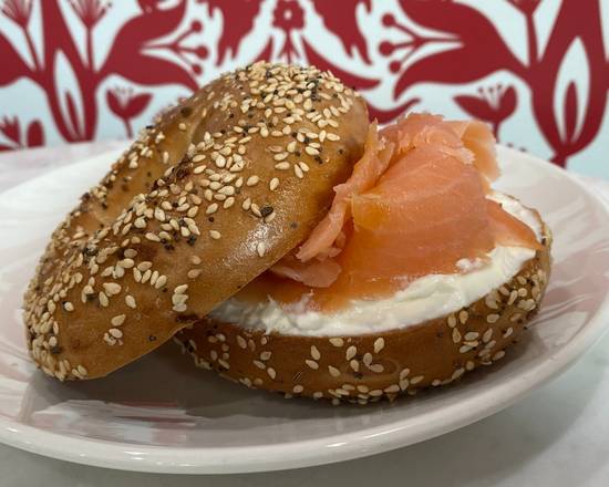 Order Smoked Salmon Bagel food online from Twisted St. Cafe store, San Francisco on bringmethat.com