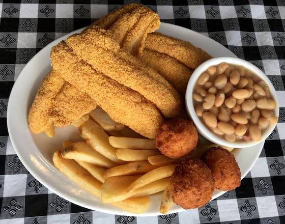 Order 3 Pc. Catfish Fillet Meal food online from Jimpa Catering store, Kennesaw on bringmethat.com