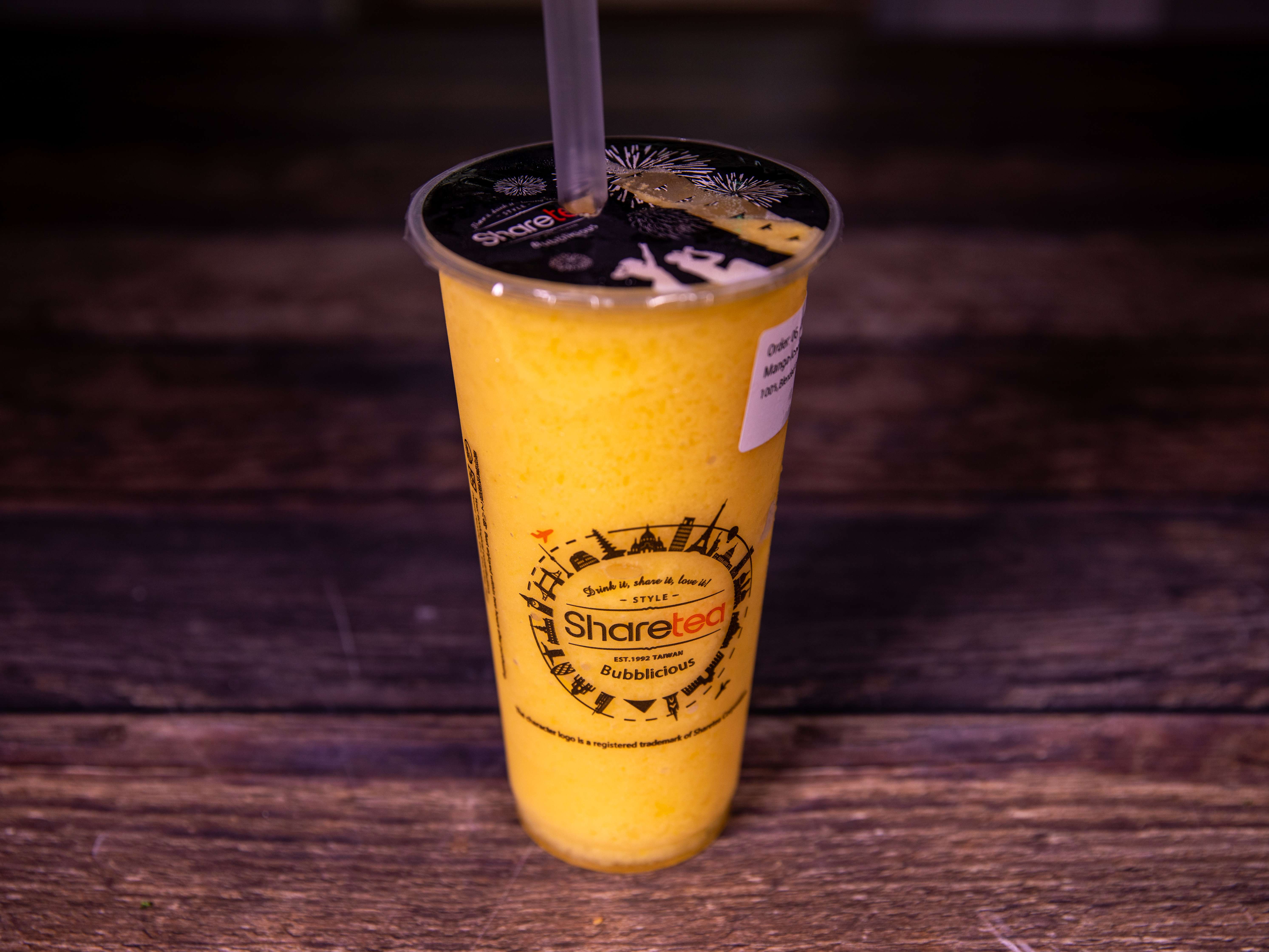Order Mango Ice Blended with Ice Cream food online from Sharetea store, Friendswood on bringmethat.com