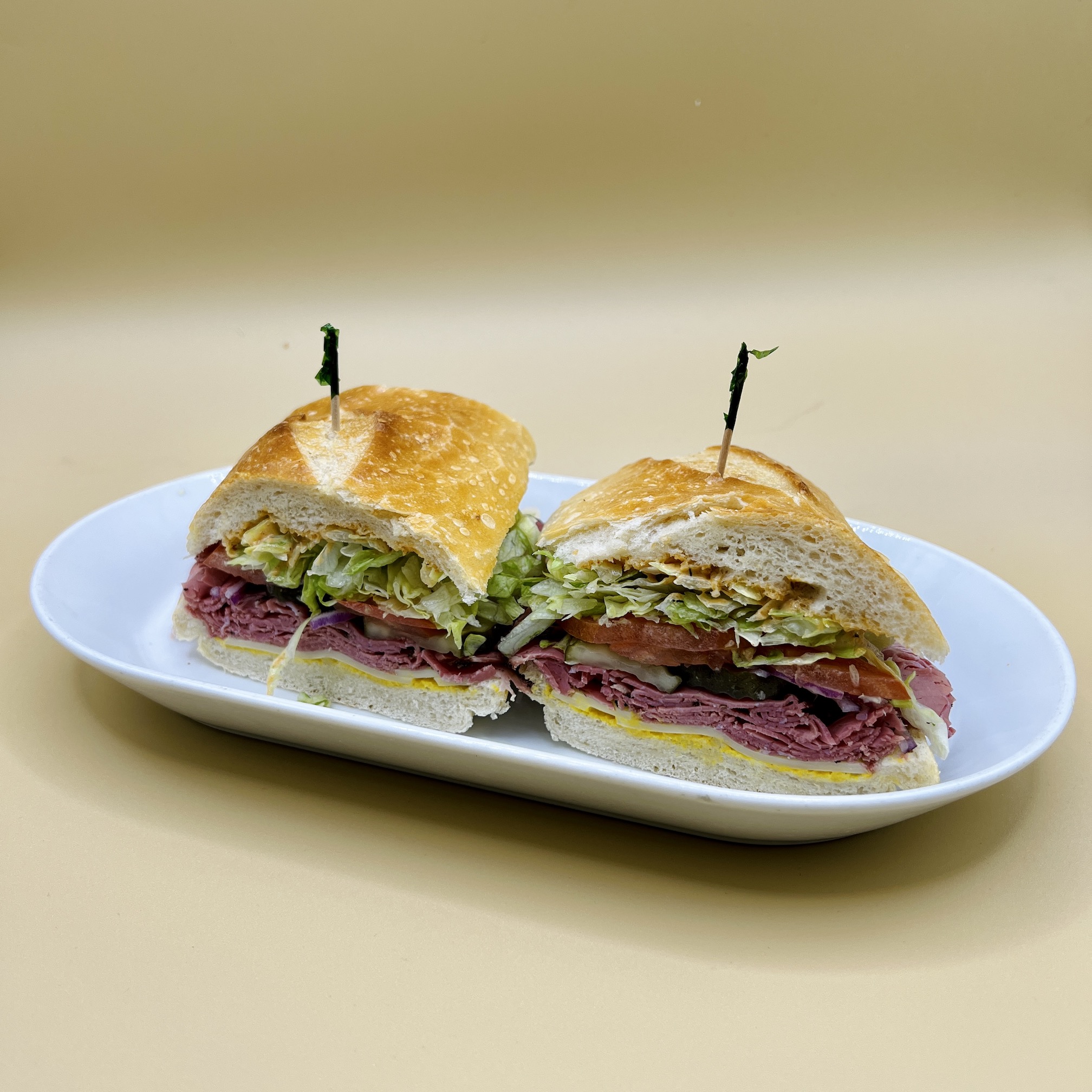 Order 4. Top Round Pastrami Sandwich food online from Spreadz store, Santa Clara on bringmethat.com