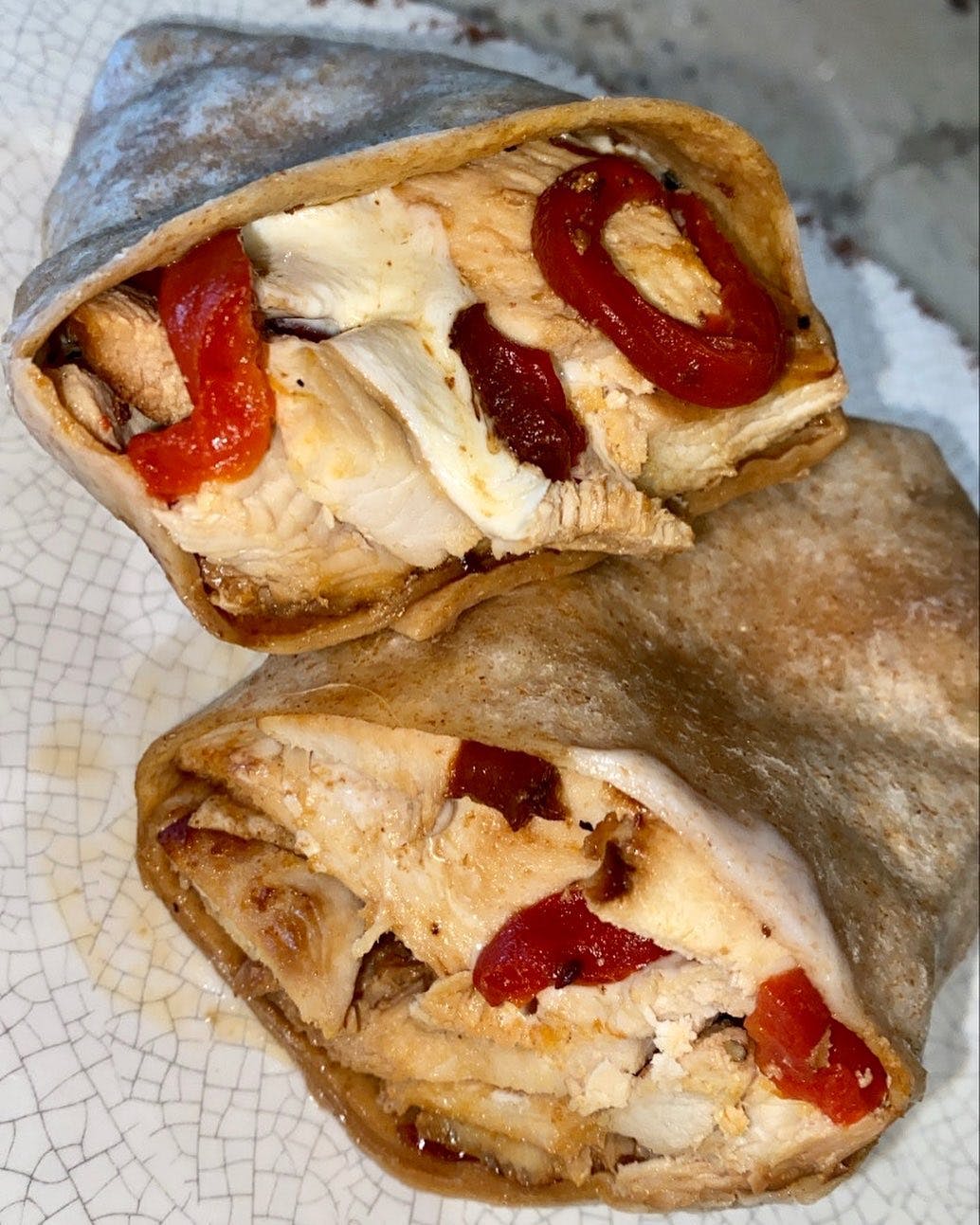 Order Grilled Chicken, Fresh Mozzarella & Roasted Peppers Wrap - Wrap food online from Pat D Pizza store, Howell Township on bringmethat.com