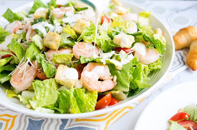 Order Shrimp Caesar Salad food online from Pizza fino store, Houston on bringmethat.com