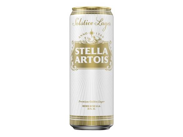 Order Stella Artois Solstice Lager - 25oz Can food online from Shell Beach Liquor & Deli store, Pismo Beach on bringmethat.com