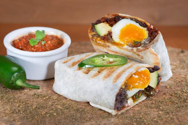 Order Huevos Rancheros Burrito food online from Urth Caffe 專覃 store, Santa Monica on bringmethat.com