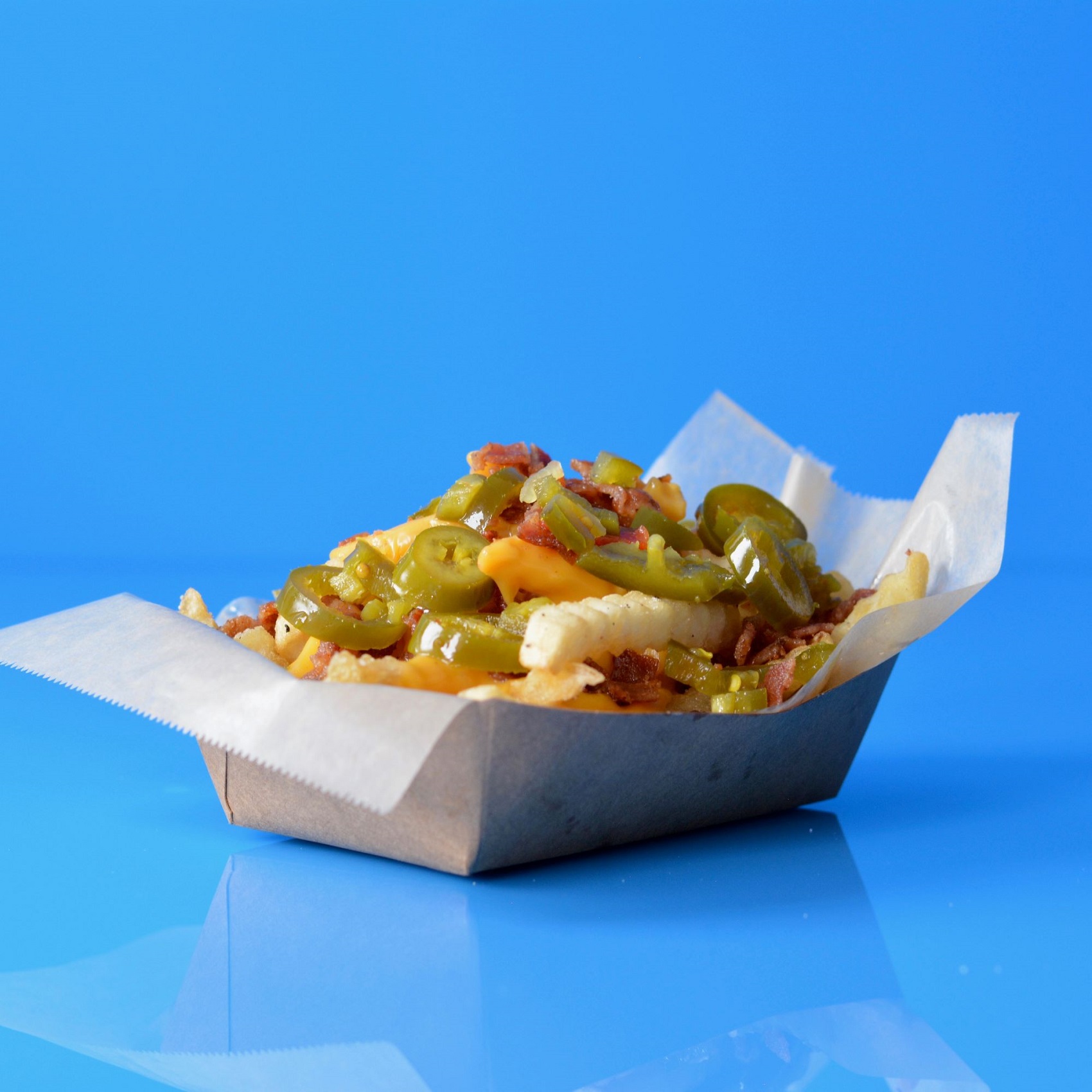 Order Jalapeno Bacon Cheese Fries food online from Nash Hot Chicken store, Mount Kisco on bringmethat.com