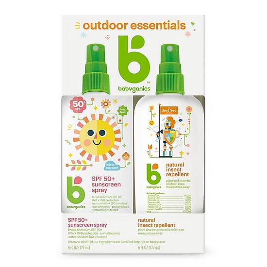 Order Babyganics® 2-Pack Mineral-based Sunscreen Spray + Natural Insect Repellent food online from Bed Bath & Beyond store, Westminster on bringmethat.com